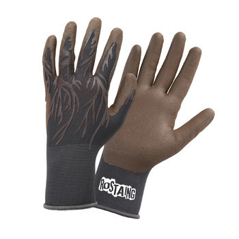 Gants Roots fibre respir. : gris/marron, T9