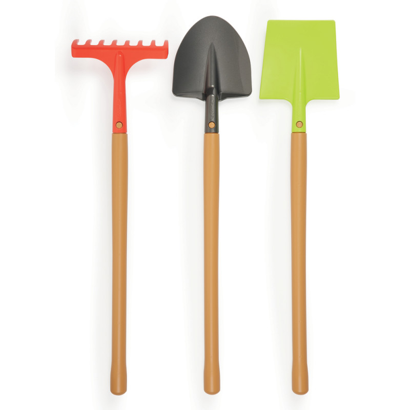 Filet de 3 outils de jardin en plastique, jouets p