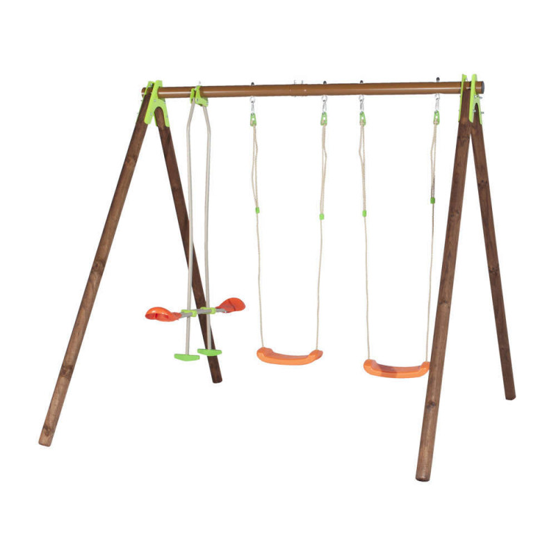 Portique bois/métal 2,30 m 3 agres