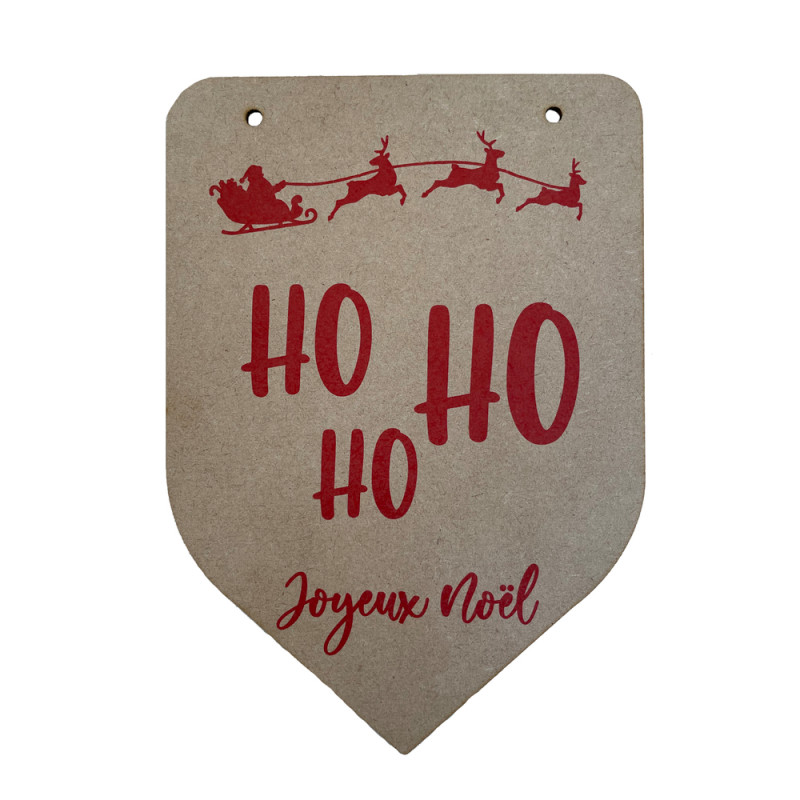 Fanion Ho Ho Ho - Joyeux Noël en médium (x4 pièces