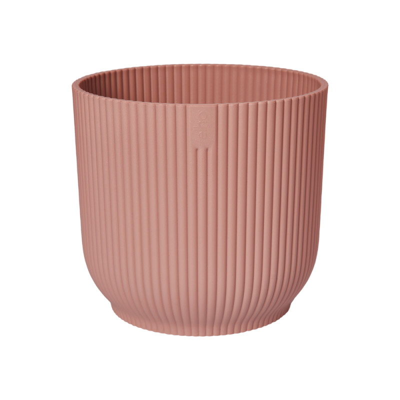 Cache-pot Vibes Fold rond Ø25cm rose poudré
