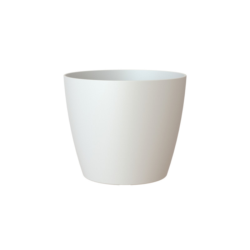 Cache-pot d'intérieur en plastique San Remo blanc