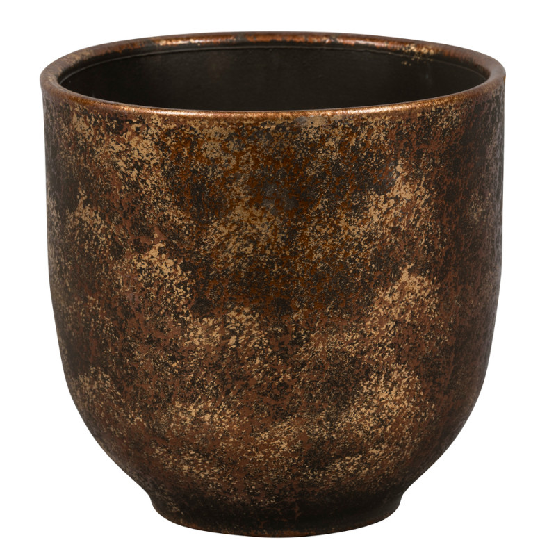Pot en grès Umea bronze finition mate Ø24cm - H22
