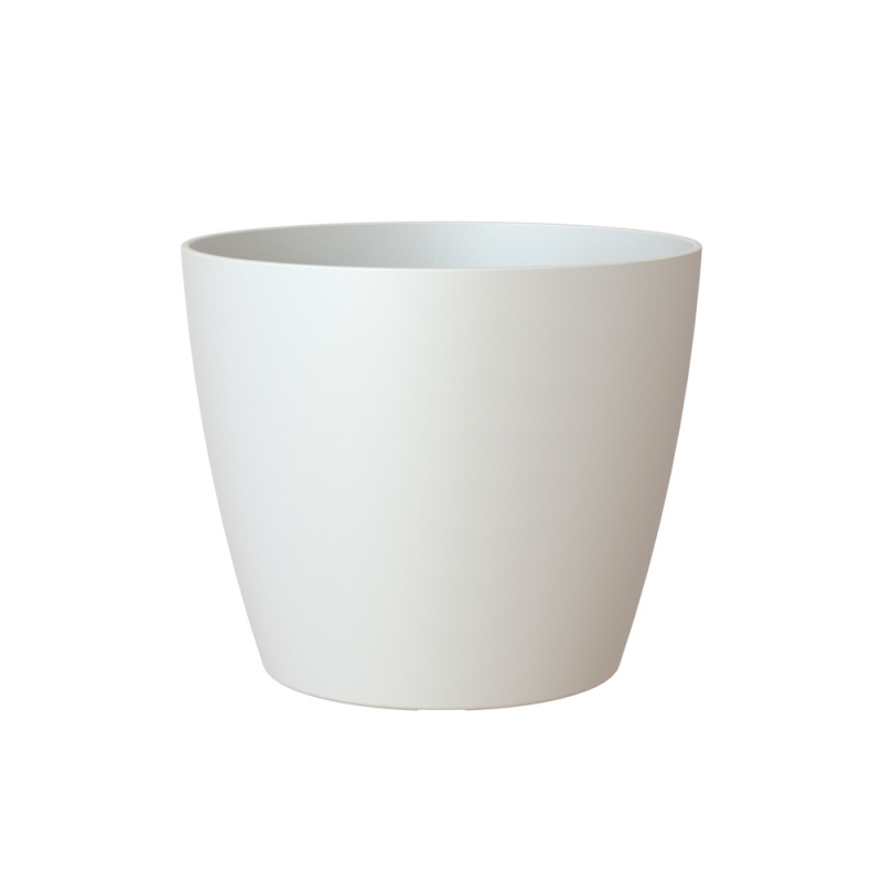 Cache-pot d'intérieur San Remo en plastique blanc