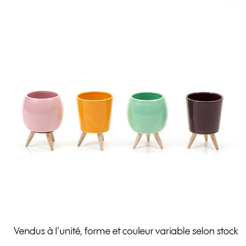 Cache-pot sur trépied, plusieurs coloris disponibl