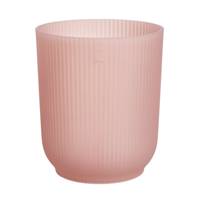 Cache-pot Vibes Fold orchidée H. 12. 5cm rose glac