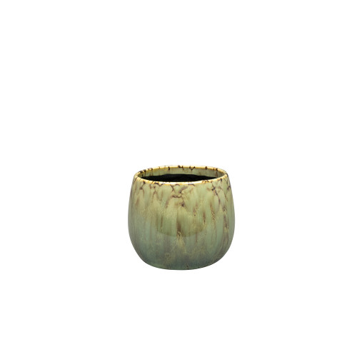Cache-pot Odile vert - D. 10xH. 8cm