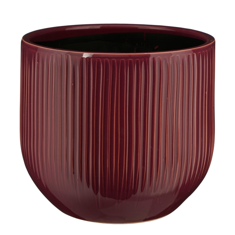 Cache-pot Pablo, en céramique, coloris violet - H.
