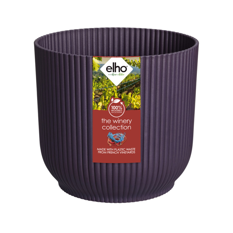 Cache-pot The Winery, coloris mauve foncé - D. 14c