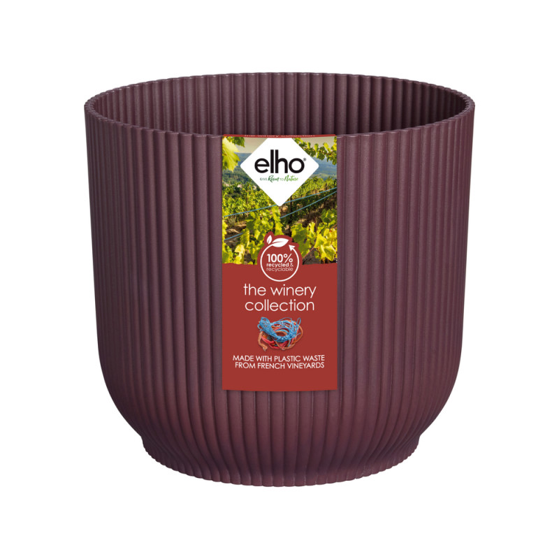 Cache-pot The Winery, coloris rouge bordeaux - D.