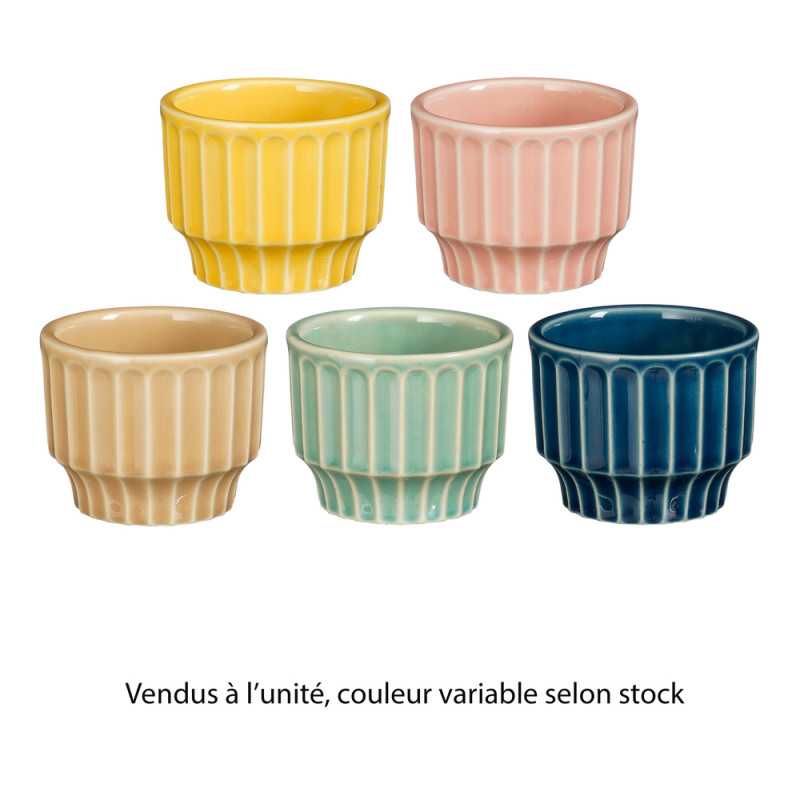 Cache-pot Lauria H. 6xD. 7,5cm - Plusieurs coloris