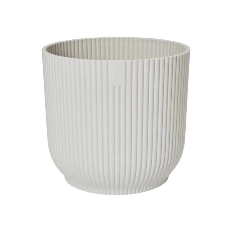 Cache-pot Vibes Fold, coloris blanc lin - D. 7cm