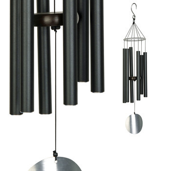 Carillon Auréole : aluminium, noir, h.71cm