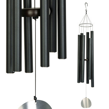Carillon Auréole : aluminium, noir, h.142cm