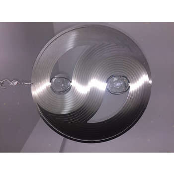 Spirale éolienne : Yin Yang, acier, D30cm