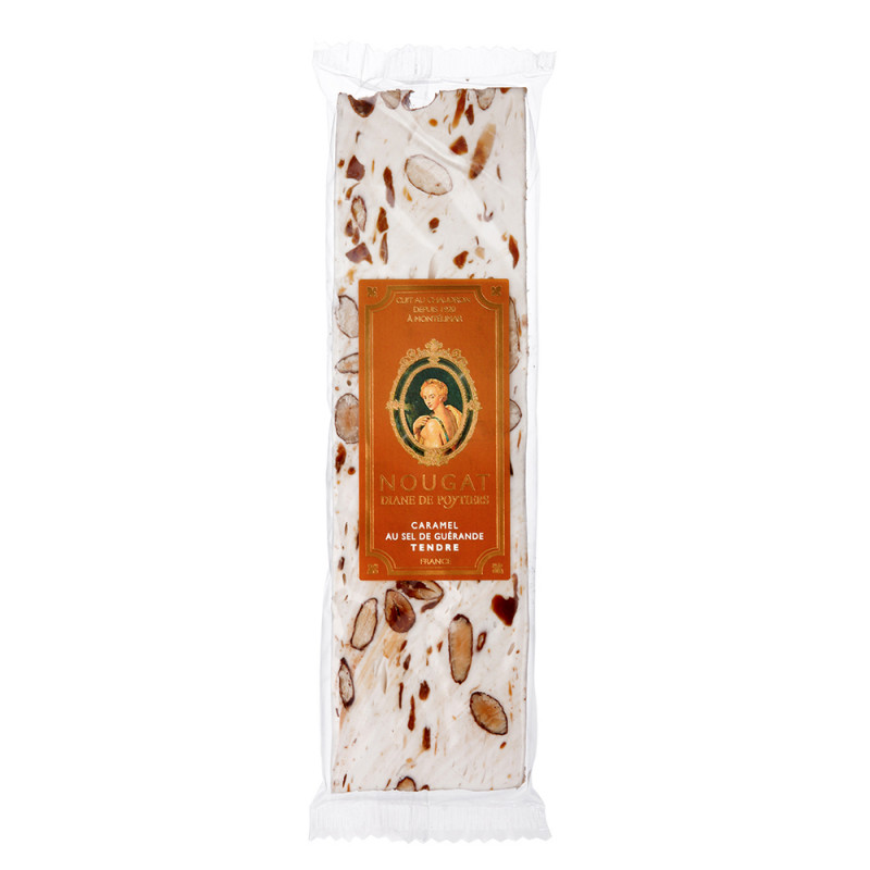 Barre nougat caramel sel de guérande tendre 100g