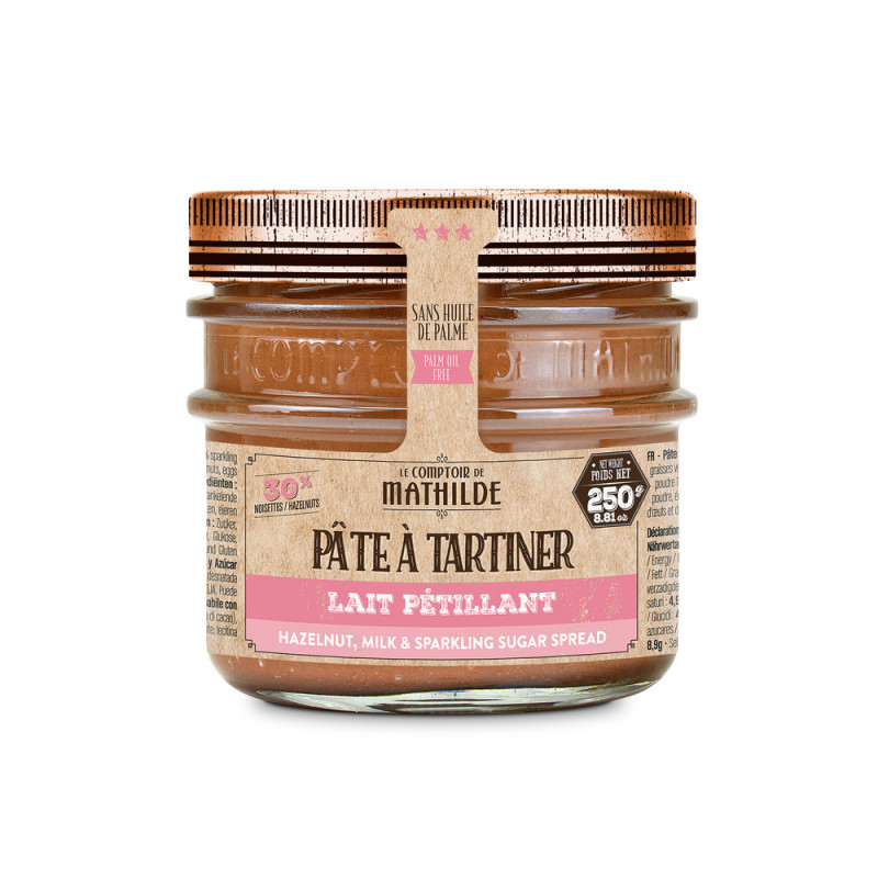 Pâte à tartiner, saveur lait pétillant - 250g