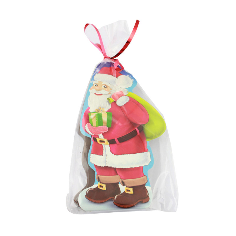 Pain d'épice forme père Noël, enrobé choco 100g