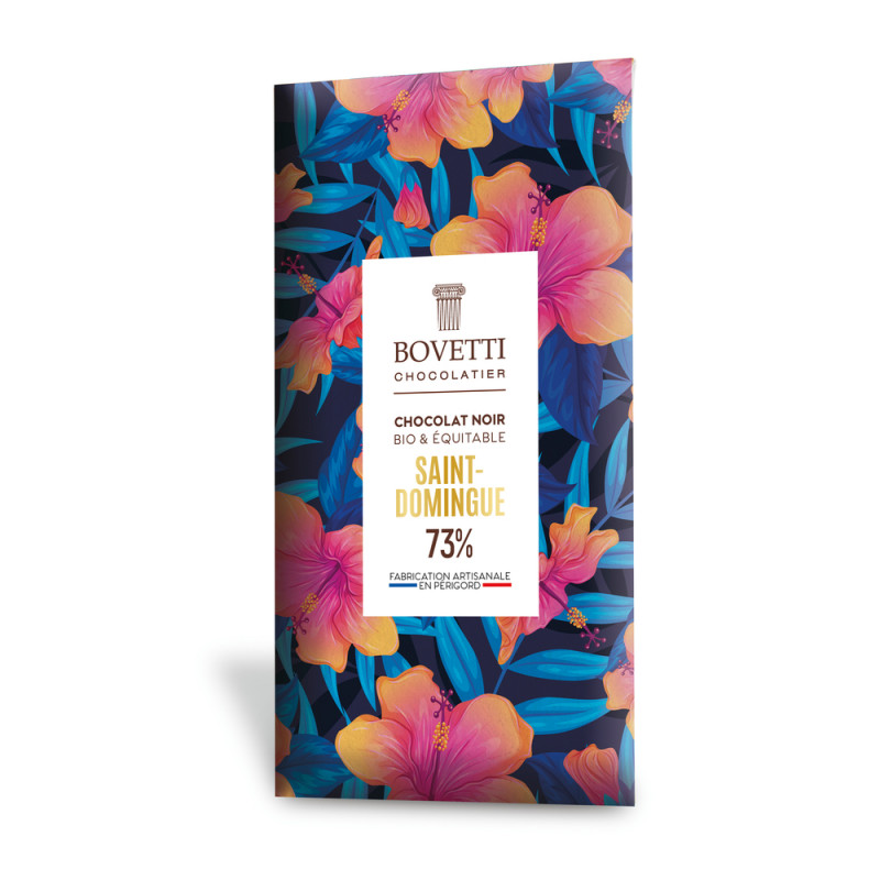Tablette de chocolat noir bio, 73% Saint Domingue