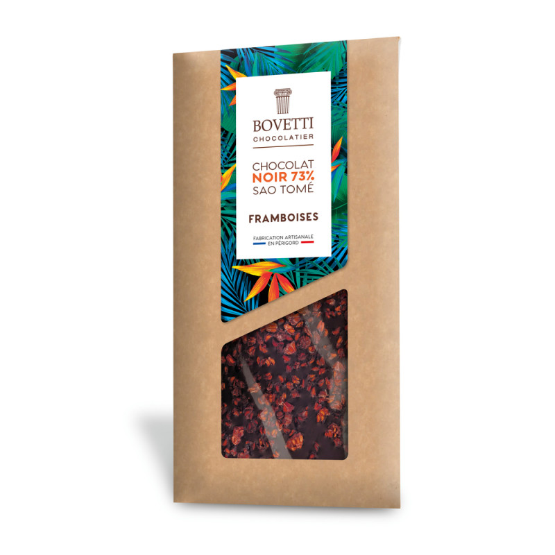Tablette de chocolat noir 73% Sao Tomé, et éclats