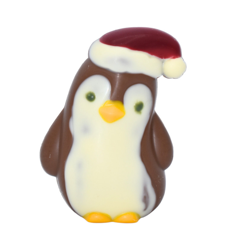 Pingouin de Noël en chocolat au lait - 40g
