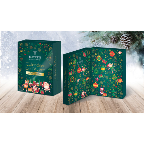 Calendrier de l'Avent, assortiment de chocolats au