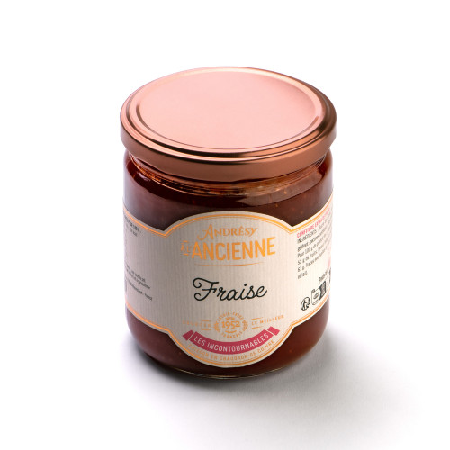 Confiture de fraise, cuisson au chaudron de cuivre