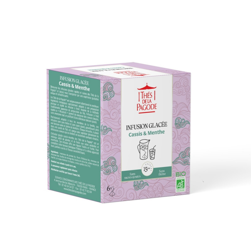 Infusion glacée bio, cassis et menthe - 6 sachets