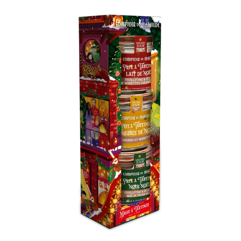 Coffret de pâtes à tartiner, édition Noël - 3x100g