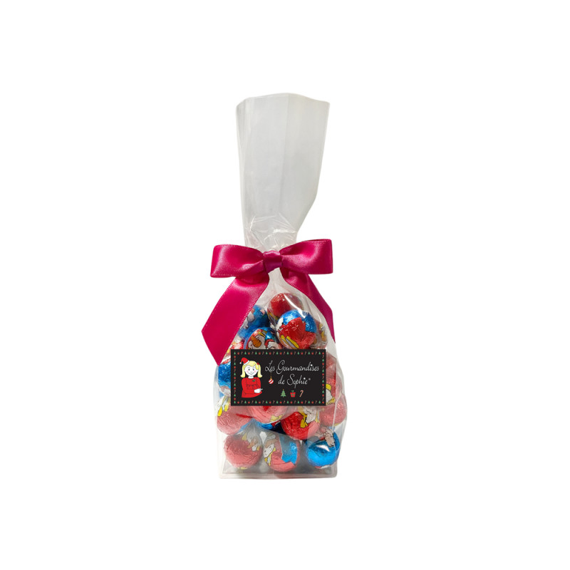 Sachet boules en chocolat praliné noisette Noël 13