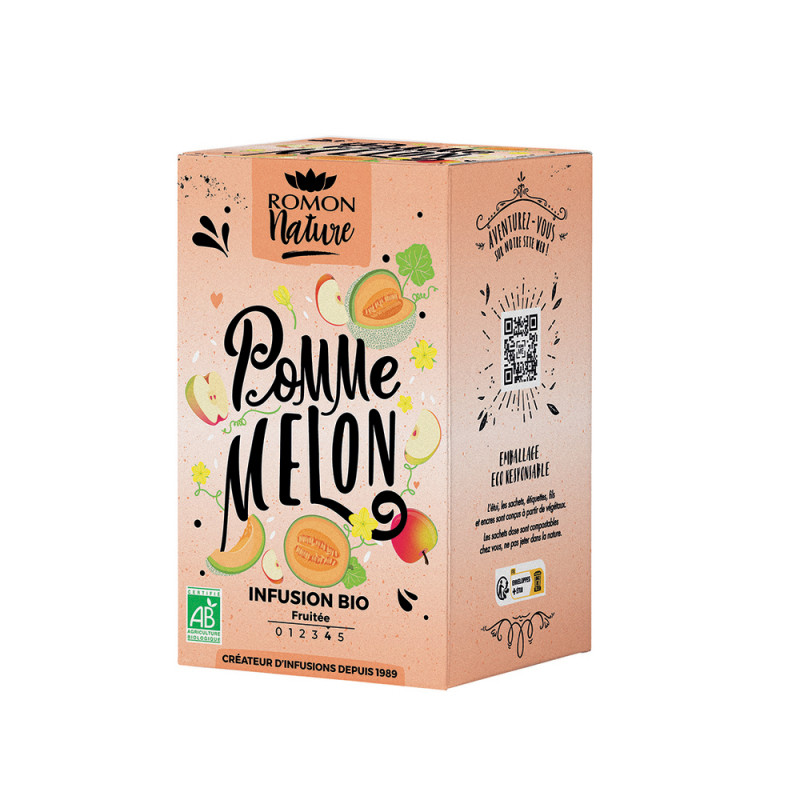 Infusion bio : pomme et melon - 16 sachets