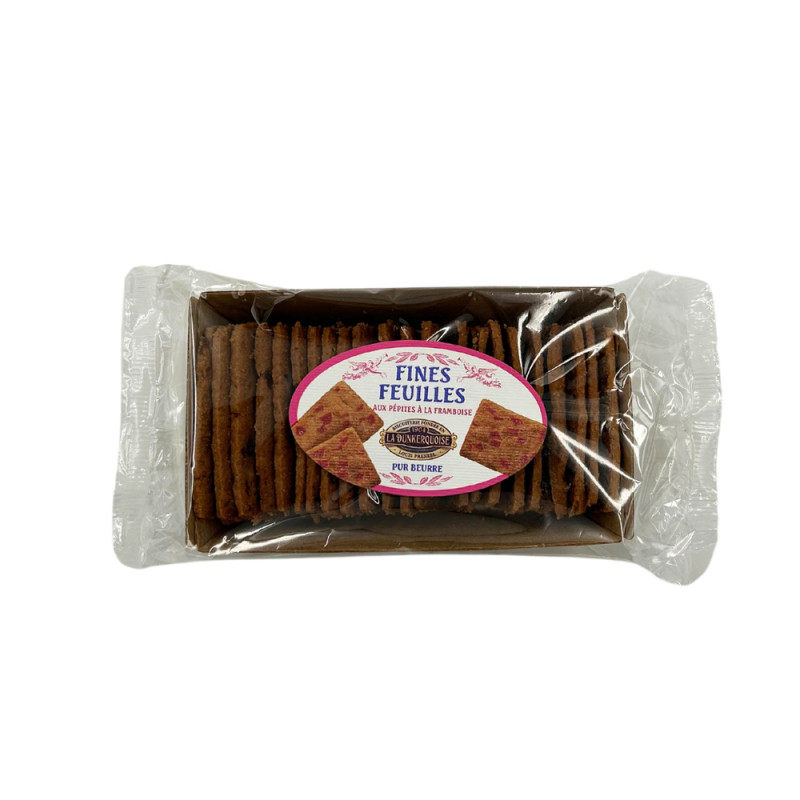 Biscuit, 'Fines Feuilles' aux pépites à la framboi