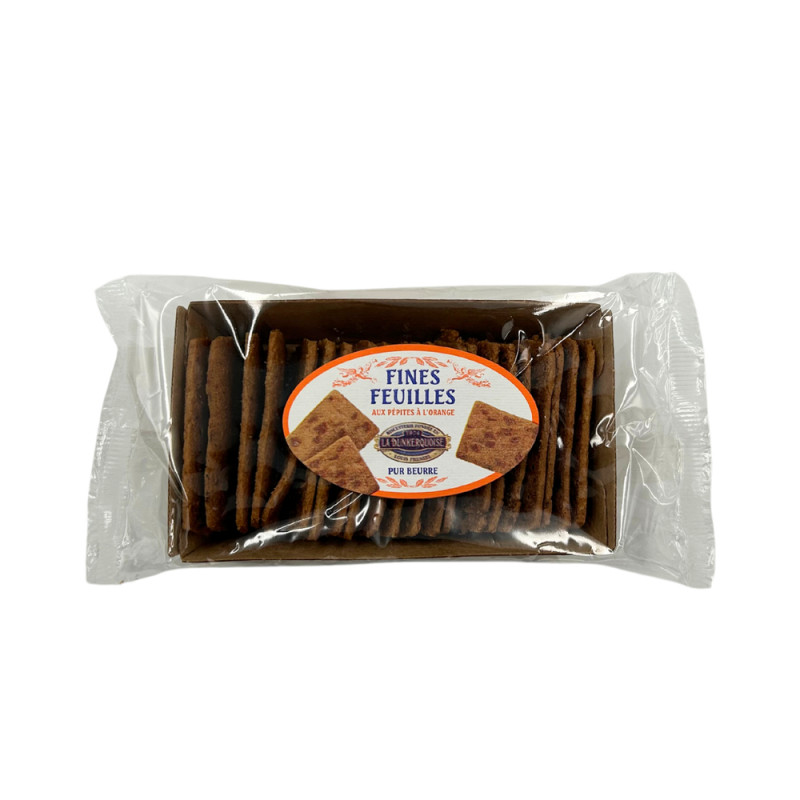 Biscuit 'Fines Feuilles' aux pépites à l'orange -