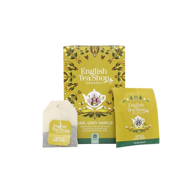 Thé noir de Ceylan bio : Earl Grey Vanille - 20 sa