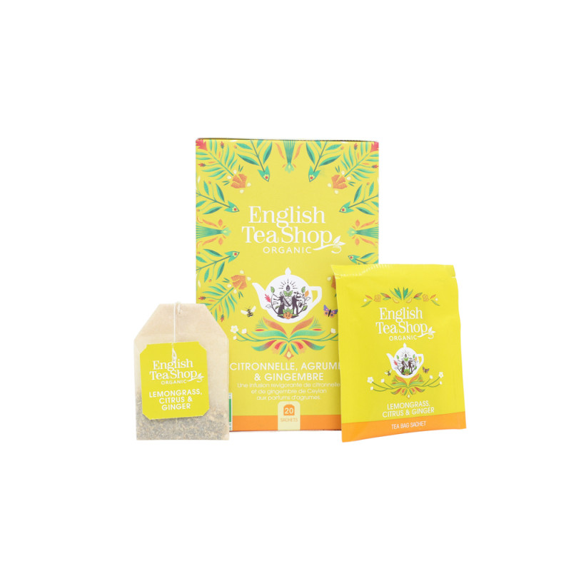 Infusion bio, citronnelle, agrumes et gingembre -