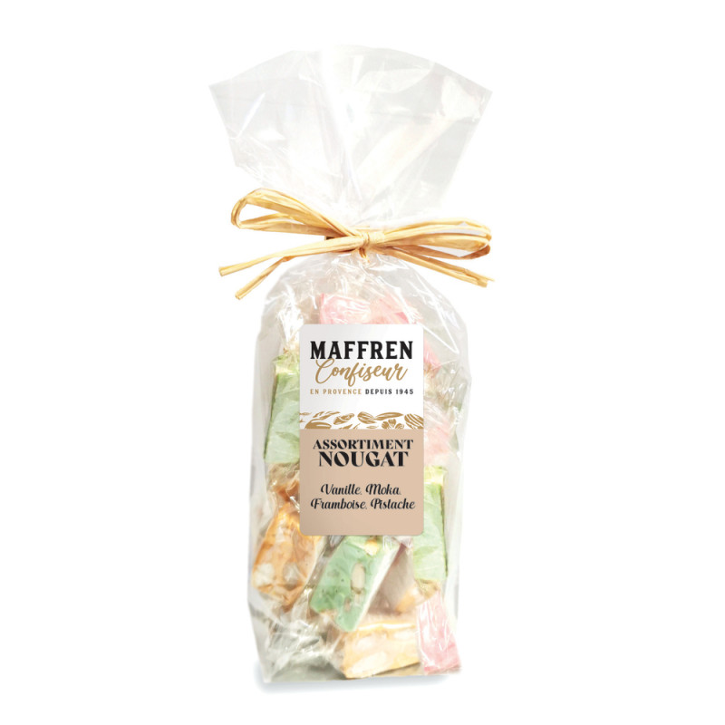 Assortiment nougat, vanille, moka, framboise et pi