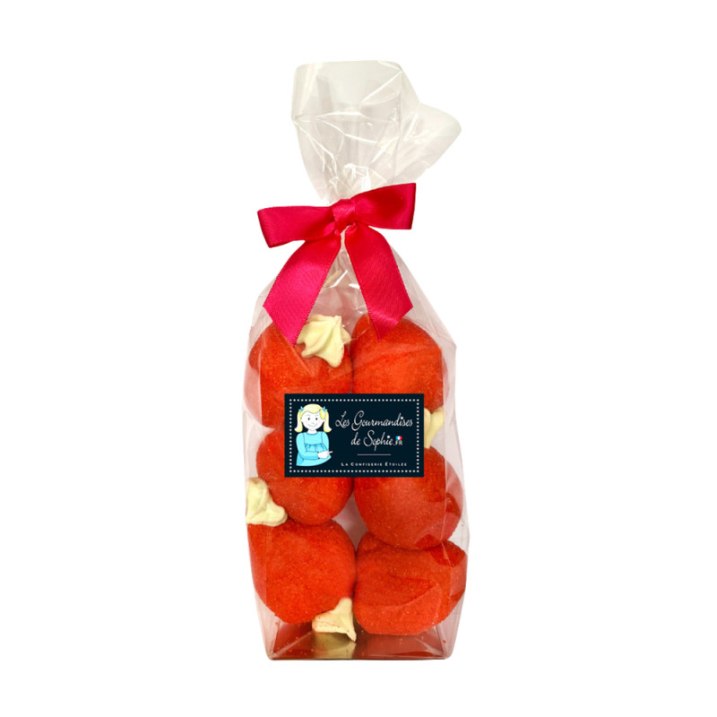 Sachet de confiseries : grosses fraises guimauves