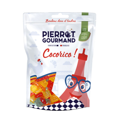 Sachet de bonbons 'Cocorico', saveurs fruitées - 1