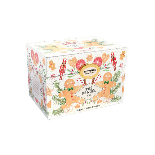 Coffret thé blanc de Noël bio, épices et pamplemou