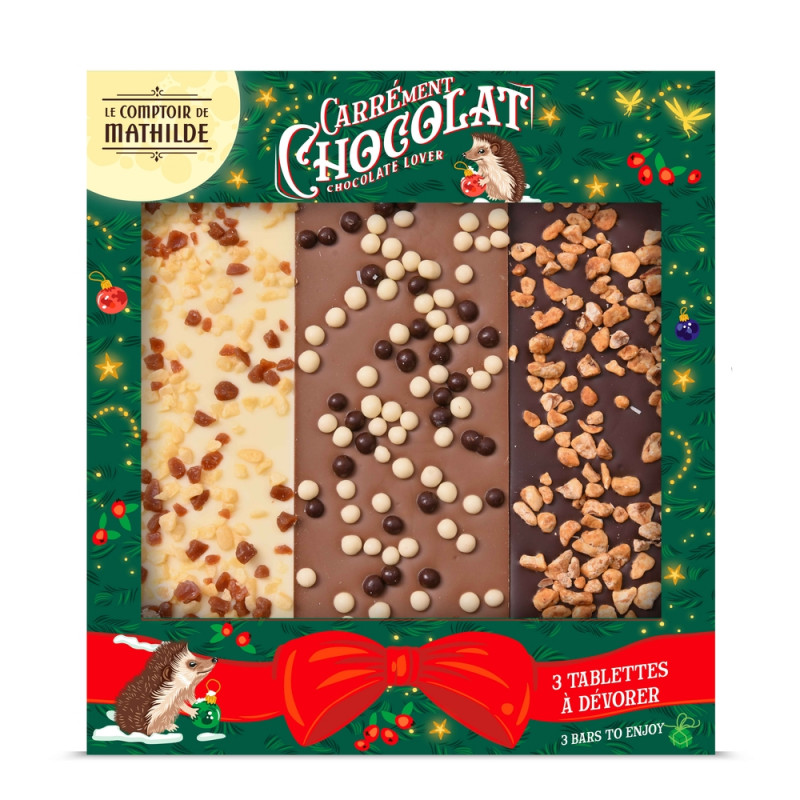 Coffret de Noël : 3 tablettes de chocolats mix - 9
