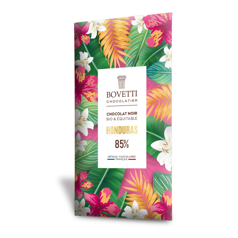Tablette de chocolat noir bio, origine Honduras 85