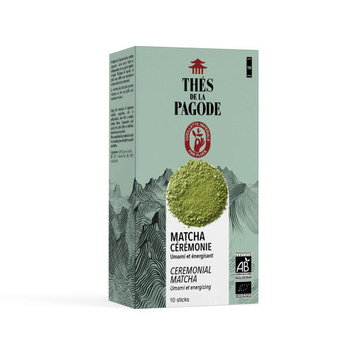 Thé matcha cérémonie bio - 10 sticks