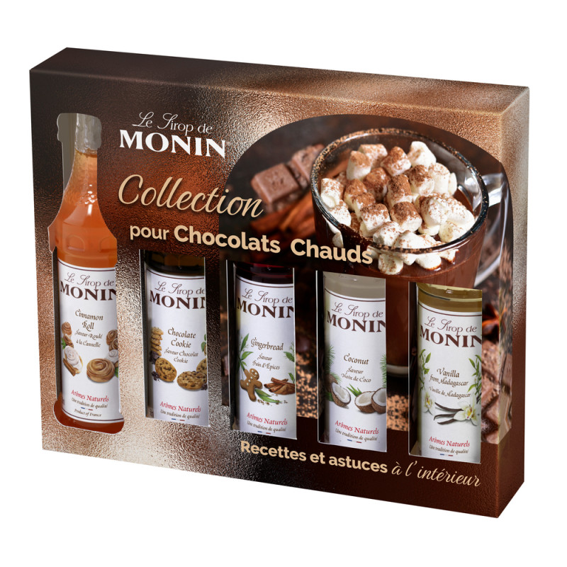 Coffret sirops pour des chocolats chauds - 5x5cl