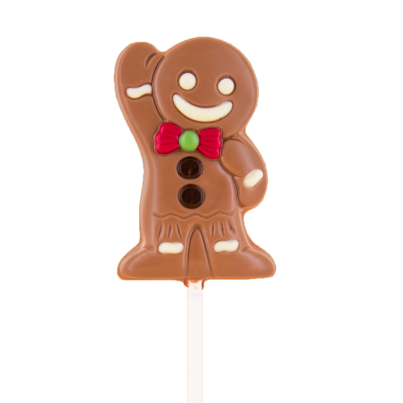 Sucette Monsieur Ginger, en chocolat au lait - 25g