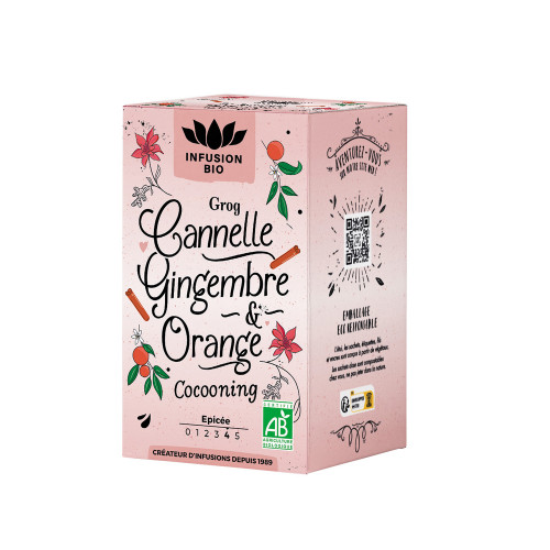 Infusion bio : Cannelle, gingembre et orange, 16 a