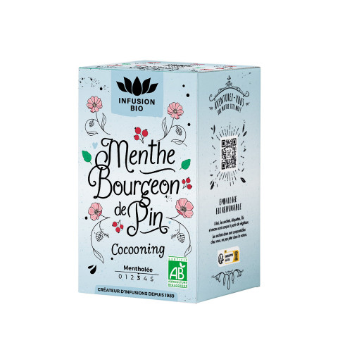 Infusion bio : Menthe et bourgeon de pin, 16 sache
