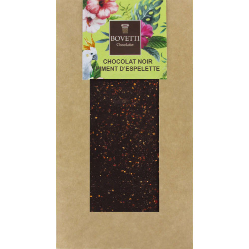 Tablette de chocolat noir au piment d'Espelette -
