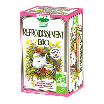 Boîte de tisane bio, contre le refroidissement hiv