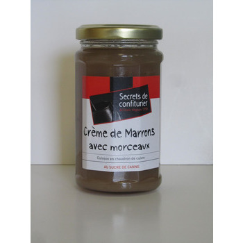 Crème de marrons avec morceaux, cuisson au chaudro