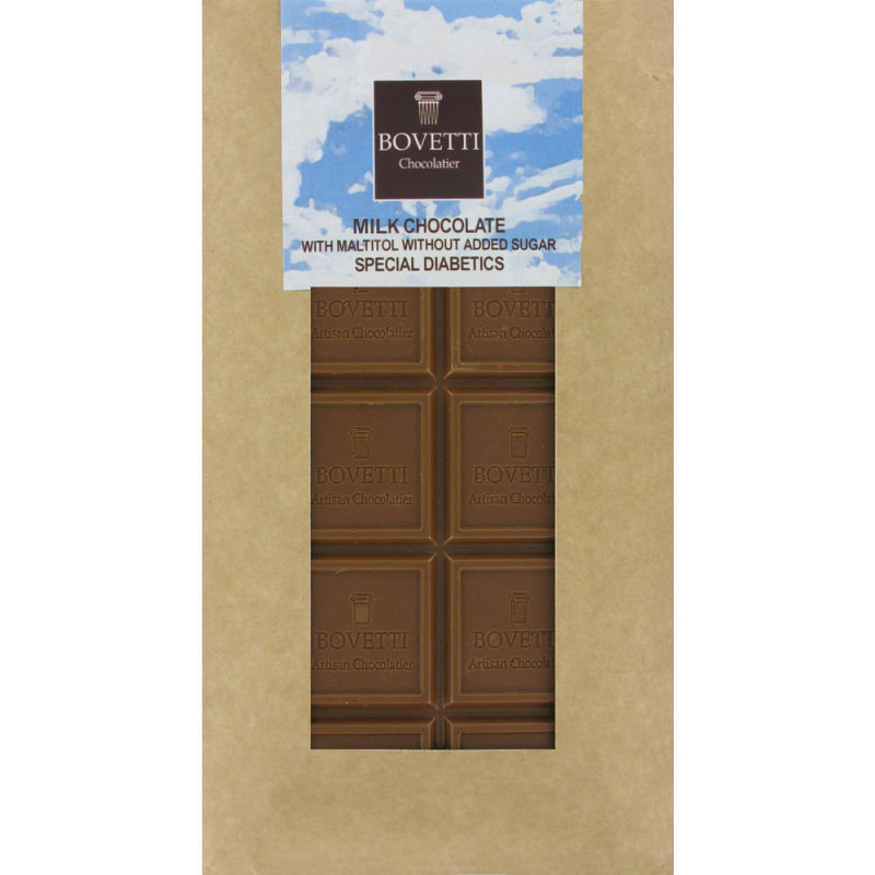 Tablette de chocolat au lait, sans sucre ajoutés -